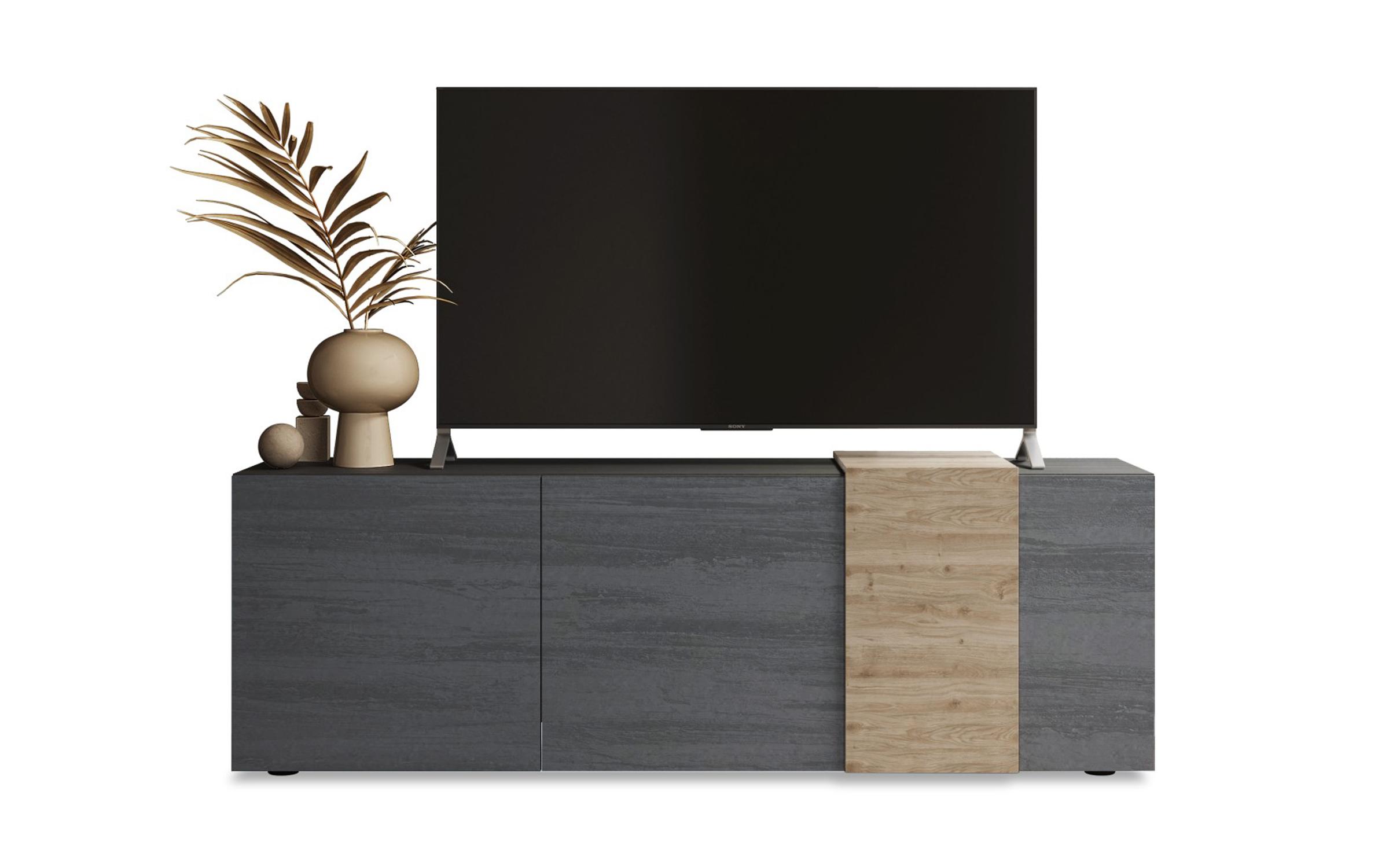 Modul TV Alkara, stejar Kadiz + titan  2